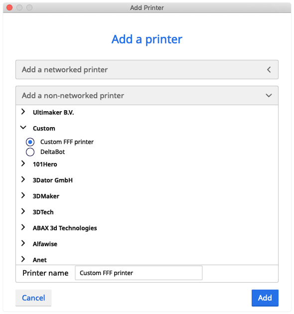 How to add a printer Ultimaker