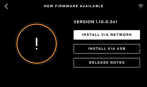 Installa il firmware tramite rete o USB