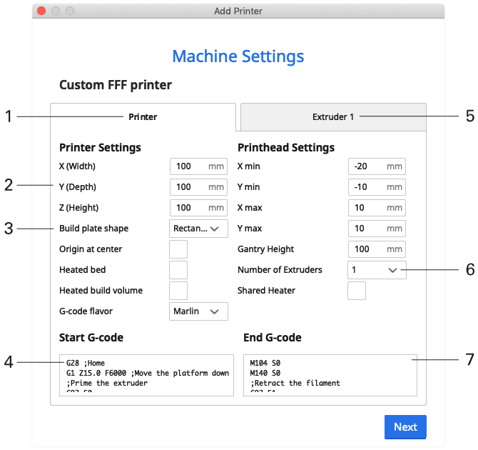 New user; Start/end code adjustments needed - UltiMaker Cura