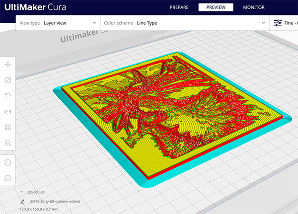 How to 3D print a 2D image with UltiMaker Cura