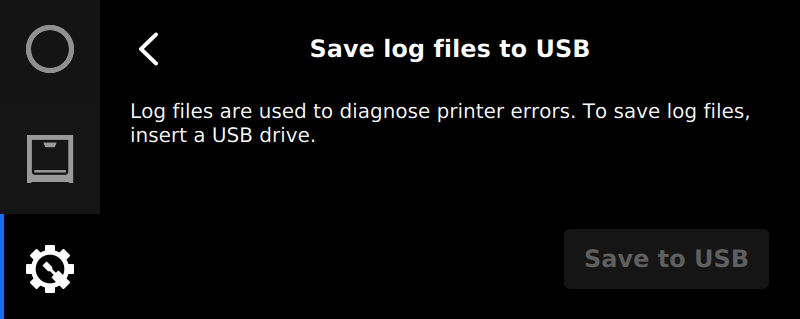Save Log Files to USB