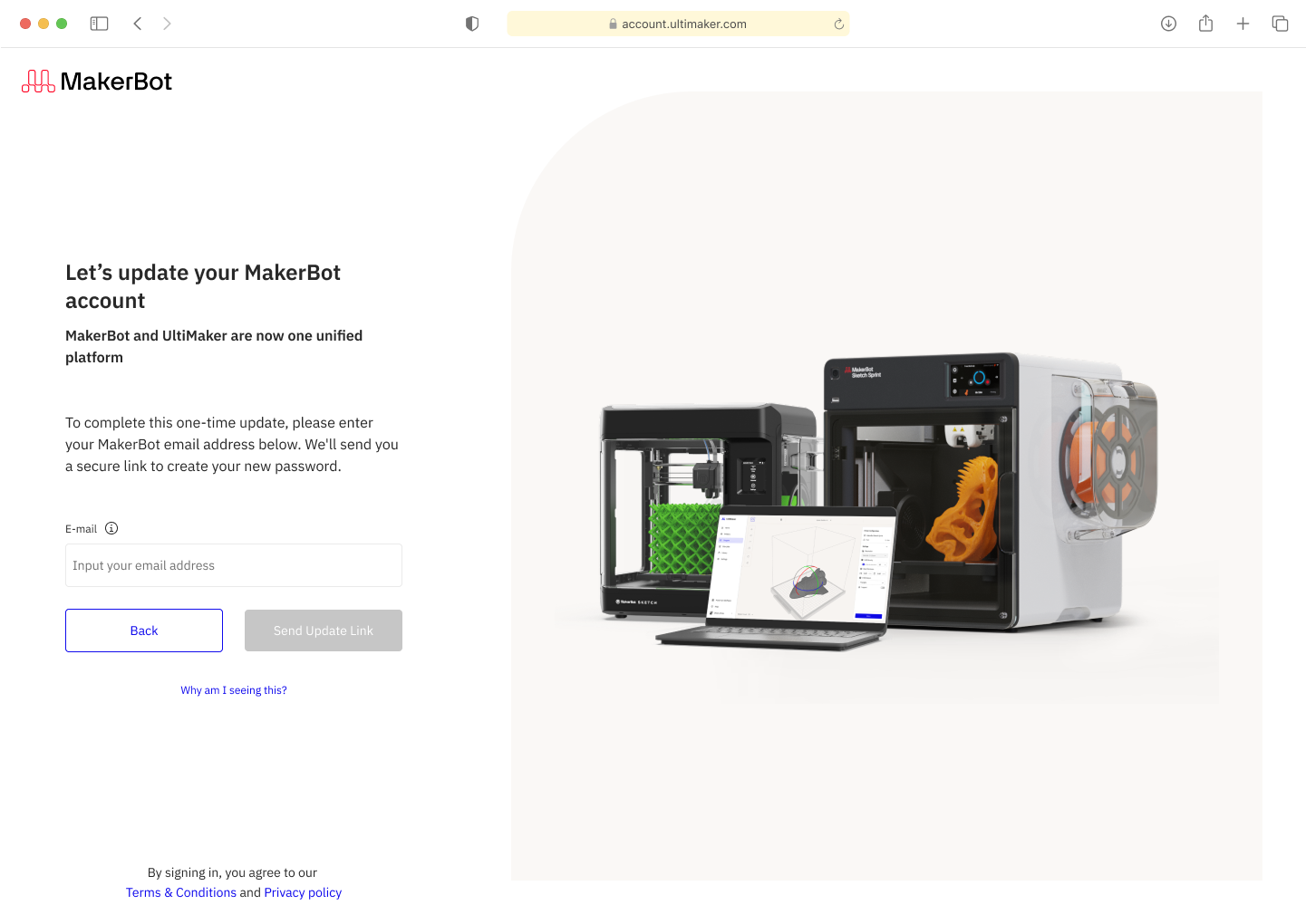 Setting a Password for MakerBot Users